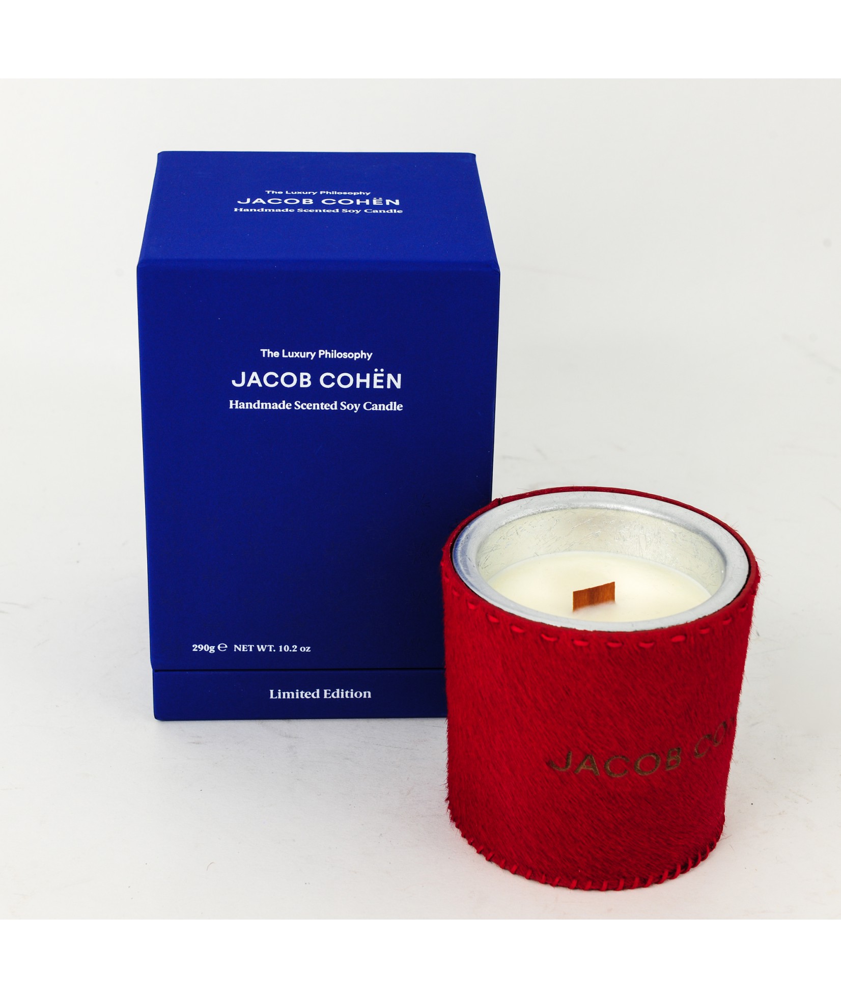 Bougie parfumée au soja Jacob Cohen rouge