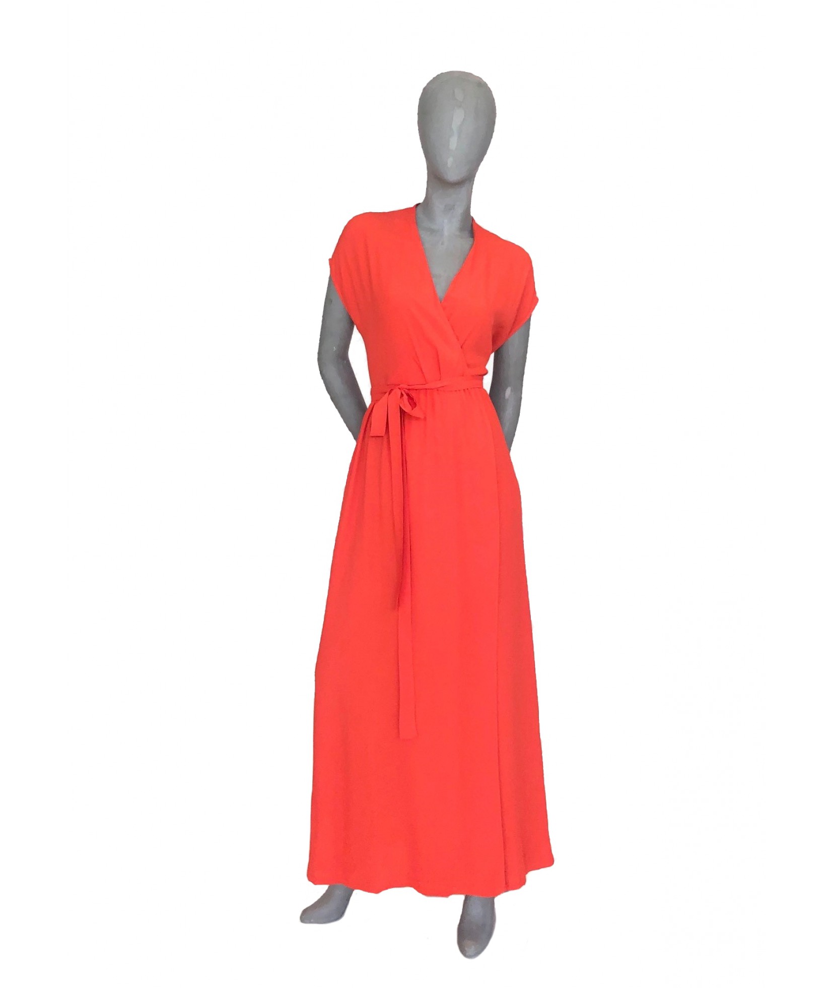 Momoni Lange jurk oranje 32260 Voustenwomen