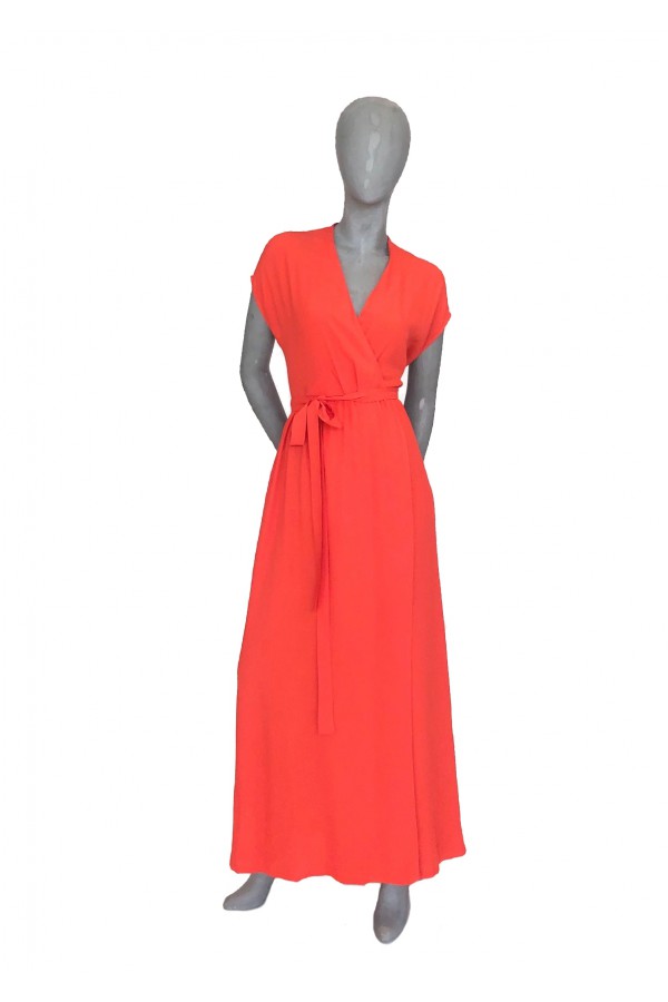 Momoni Lange jurk oranje (32260)
